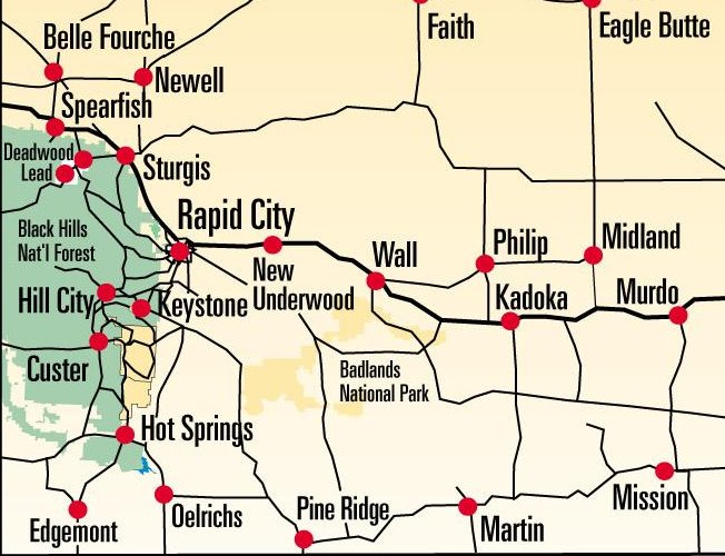 Black Hills and surrounding region